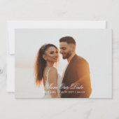Kalligrafie Save the Date Foto (Vorderseite)