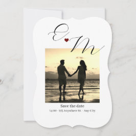 Kalligrafie Save the Date Hochzeitkarten für Verlo