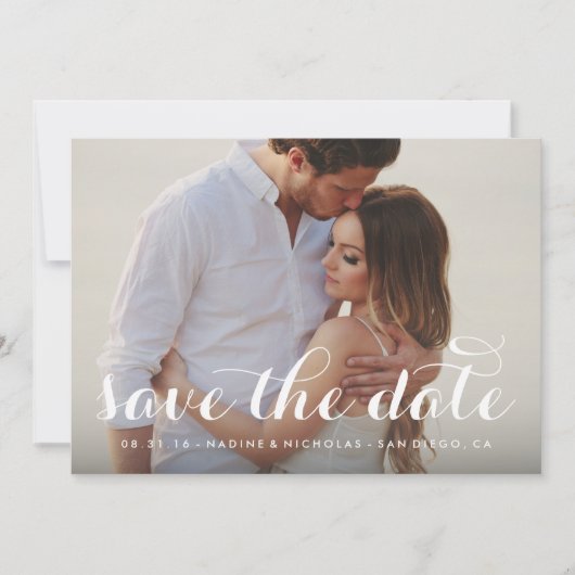 Kalligrafie Save the Date Overlay (Vorderseite)