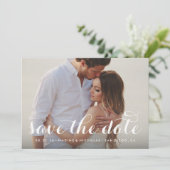 Kalligrafie Save the Date Overlay (Stehend Vorderseite)