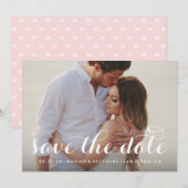 Kalligrafie Save the Date Overlay (Vorne/Hinten)