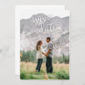 Kalligrafie Save the Date Postkarte (Vorne/Hinten)