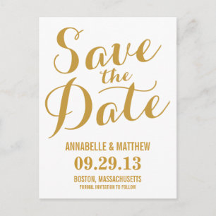Kalligrafie Save the Date Postkarte