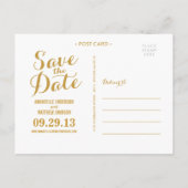 Kalligrafie Save the Date Postkarte (Rückseite)