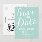 Kalligrafie Save the Date Postkarte (Vorne/Hinten)