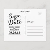 Kalligrafie Save the Date Postkarte (Rückseite)