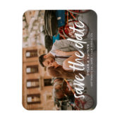 Kalligrafie Save the Date Wedding Foto Magnet (Vertikal)