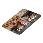 Kalligrafie Save the Date Wedding Foto Magnet (Linke Seite)