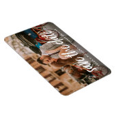 Kalligrafie Save the Date Wedding Foto Magnet (Rechte Seite)