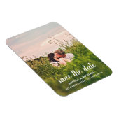 Kalligrafie Save the Date Wedding Foto Magnet (Rechte Seite)