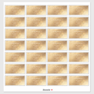 Kalligrafie Schrift DIY Gastadresse Faux Gold Aufkleber