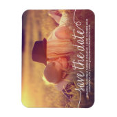 Kalligrafie-Schriftart Save the Date Magnet (Vertikal)