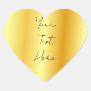 Kalligrafie-Schriftzug Faux-Gold Fügen Sie hier Ih Herz-Aufkleber