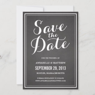 Kalligrafie-Schultafel zur Speicherung des Datums  Save The Date