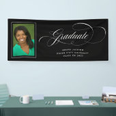 Kalligrafie, Schwarz und Weiß-Foto Abschluss Banner (Messe)