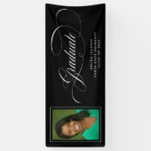 Kalligrafie, Schwarz und Weiß-Foto Abschluss Banner (Vertikal)