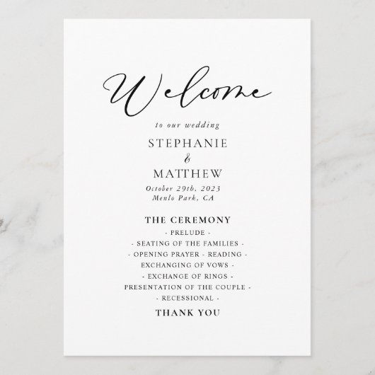 Kalligrafie, Schwarz und Weiß Programm (Vorderseite)