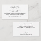 Kalligrafie Schwarz/Weiß Details SM Begleitkarte (Vorne/Hinten)