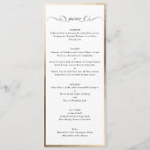 Kalligrafie Schwarz-weiß, Goldrahmen für formale H Menükarte (Vorderseite)