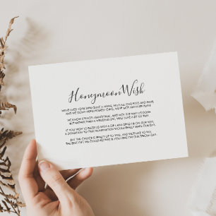 Kalligrafie Schwarz Weiß Hochzeitswunsch   Begleitkarte