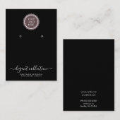 Kalligrafie Schwarz-weiß Ihr Logo-Ohrensichtgerät Visitenkarte (Vorne/Hinten)