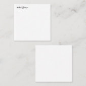 Kalligrafie Schwarz-weiß Personalisiert Schlicht m Mitteilungskarte (Vorne/Hinten)