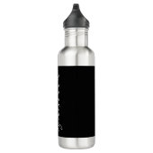 Kalligrafie Schwarz-weiß Schlicht kreativ Moderner Edelstahlflasche (Rechts)