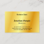 Kalligrafie Schwarze Gold-Look Vorlage Alter Text Visitenkarte (Rückseite)