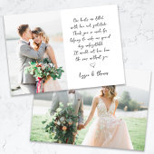 Kalligrafie Script 2 Foto Wedding Dankeskarte