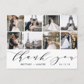 Kalligrafie Script 8 Foto Vielen Dank Postcard Postkarte (Vorderseite)