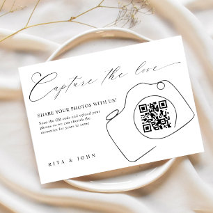 Kalligrafie Script Capture Die Liebe QR-Code Begleitkarte