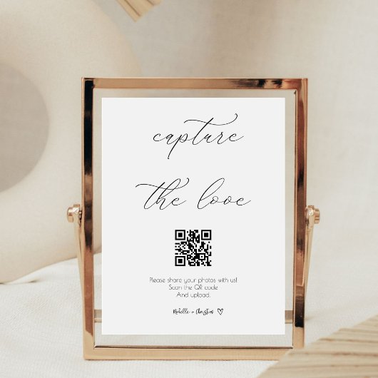 Kalligrafie Script Capture Die Liebe QR-Code Sockelschild