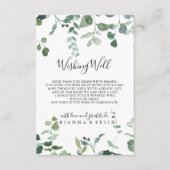 Kalligrafie Script Foliage Hochzeit wünschend gut Begleitkarte (Vorderseite)