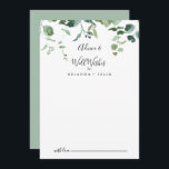 Kalligrafie Script Foliage Wedding Well wünscht Hinweiskarte<br><div class="desc">Diese Kalligraphie Skript Blattwerk Hochzeit auch Wünsche Beratung Karte ist ideal für eine moderne Hochzeit. Das Design ist mit Aquarellfarben handgezeichnet eleganten botanischen Eukalyptuszweigen und Blätter, die in schönen Bouquets und geometrischen Mustern angeordnet sind. Diese Karten sind ideal für Hochzeiten, Brautparty, Babydusche, Graduiertenfest u.v.m. Personalisieren Sie die Karten mit den...</div>