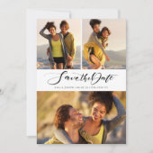 Kalligrafie-Script-FotoCollage Save The Date (Vorderseite)