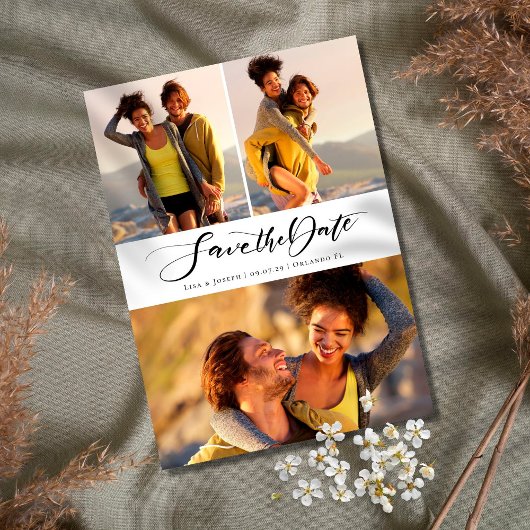 Kalligrafie-Script-FotoCollage Save The Date