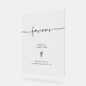 Kalligrafie-Script-Gastgeschenke Hochzeiten Bitte  Acrylschild (Winkel)