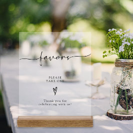 Kalligrafie-Script-Gastgeschenke Hochzeiten Bitte  Acrylschild