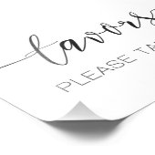 Kalligrafie-Script-Gastgeschenke Hochzeiten Signie Fotodruck (Ecke)