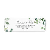 Kalligrafie Script Green Foliage Return (Vorne)