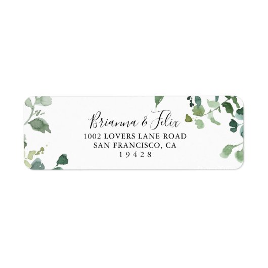 Kalligrafie Script Green Foliage Return (Vorne)