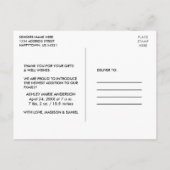 Kalligrafie Script Heart 3 Foto Hello Baby Postkarte (Rückseite)