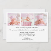 Kalligrafie Script Heart Hello Baby 4 Foto Ankündigung (Rückseite)