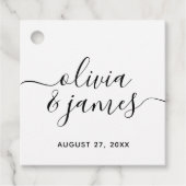 Kalligrafie-Script-Hochzeit Geschenkanhänger (Vorderseite)