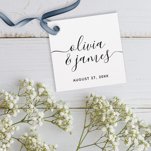 Kalligrafie-Script-Hochzeit Geschenkanhänger