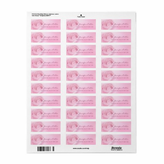 Kalligrafie Script Moderne rosa Rose Template Chic (Vorne)