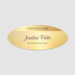Kalligrafie Script Moderner Glamour Gold Template Namensschild