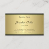 Kalligrafie Script Moderner Sleek Gold Glamour Sch Visitenkarte (Rückseite)