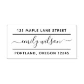 Kalligrafie Script Name 2 Lines Rücksendeadresse Permastempel (Design)