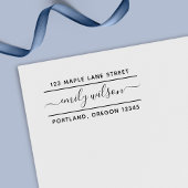 Kalligrafie Script Name 2 Lines Rücksendeadresse Permastempel